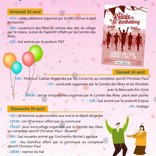 Le programme des fêtes