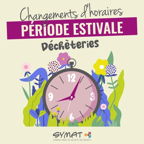 Horaires période estivale Symat