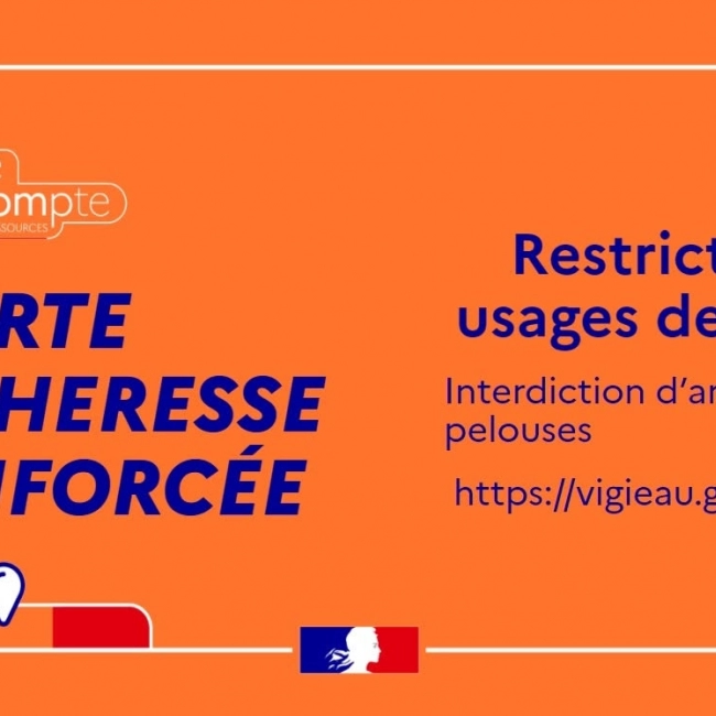 Alerte renforcée sècheresse