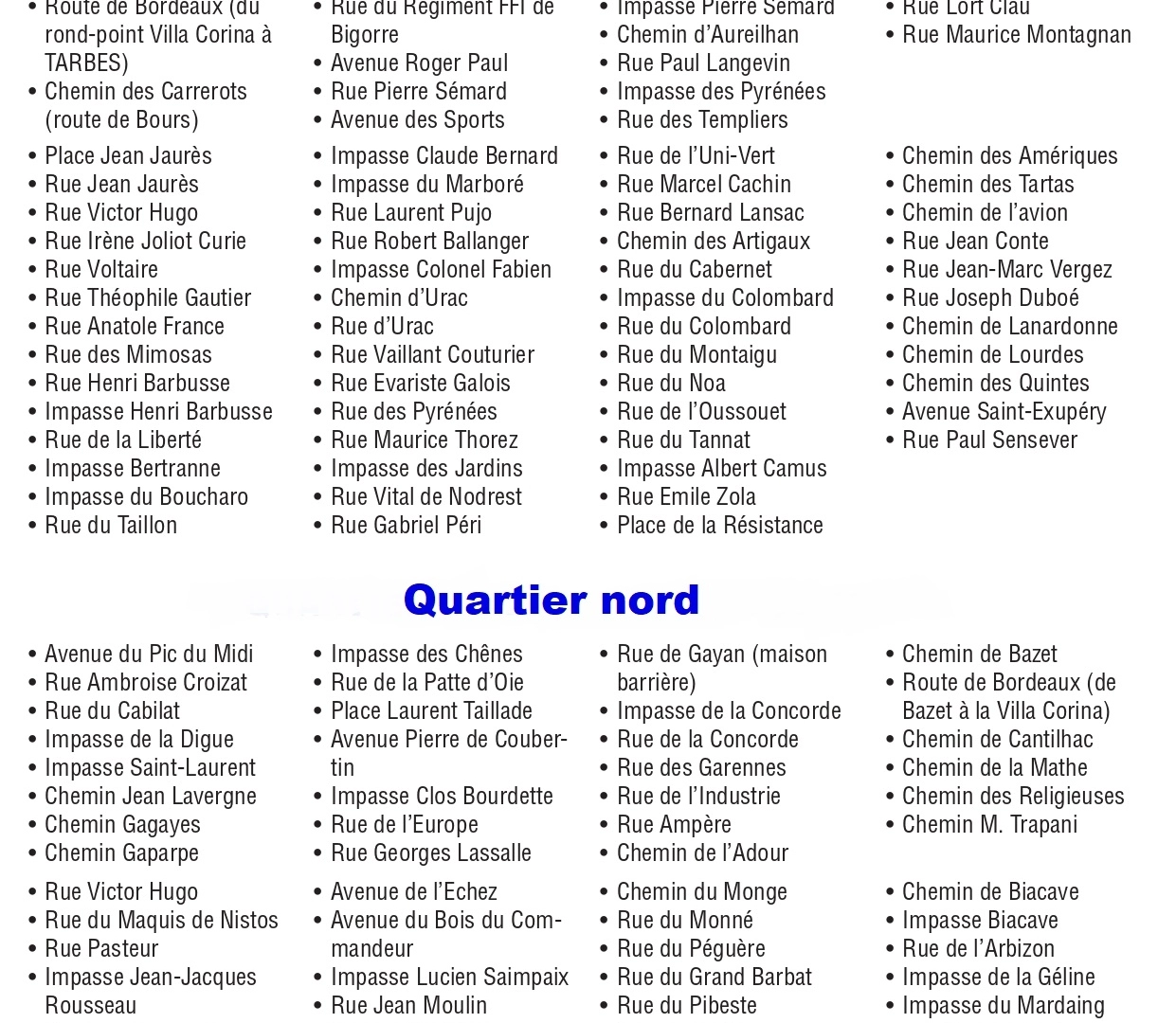 Réunions de quartier 